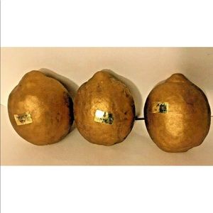 New Italian Glass Lemon Gold Hand Blown Italy